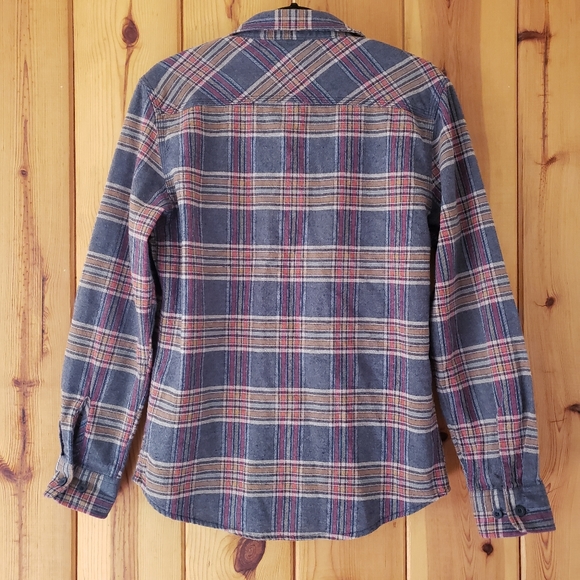 Brixton Bowery plaid flannel shirt, size small - Picture 4 of 6